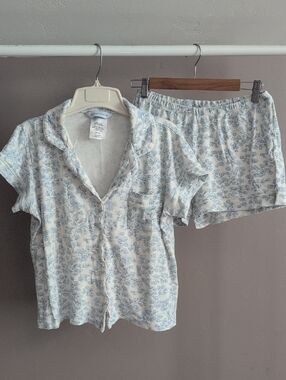 The Company Store Organic Cotton  Short Set Pajamas Size Medium Two-piece Set